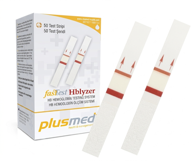 Plusmed - Fasttest Hblyzer Hemoglobin Ölçüm Stripi 50