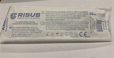 Risus -  Enjektör Hipodermik İğneli Şırınga 50 ML - 3 Parça - 21G (0.80x38 mm)