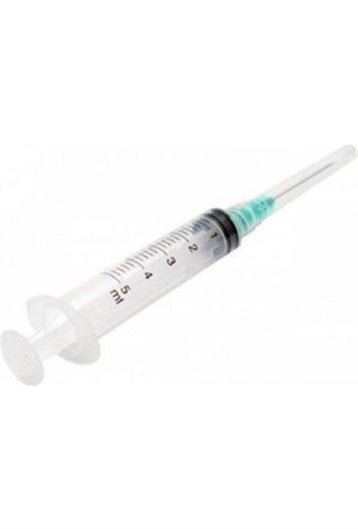 Risus - Steril Hipodermik İğneli Şırınga - 5 cc - 21G x 1 1/2