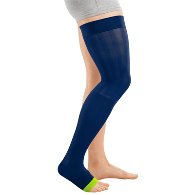 Mediven Rehab One Dizüstü Varis Çorabı - CCL1 - Burnu Açık - Lime/Mavi - II
