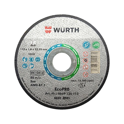 Würth KESME TAŞI(ECOPRO)PASL.ÇEL.İÇİN-115*1MM