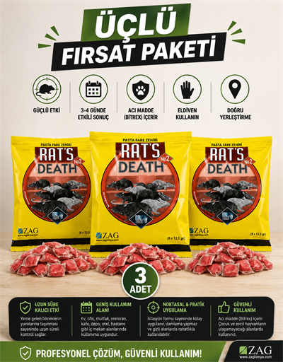 3 Paket Rast Fare Pastası (8X12.5GR) 