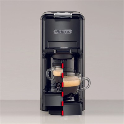Ariete Çok Fonksiyonlu Kapsül, Pod ve Öğütülmüş Kahve 4in1 Espresso Makinesi Siyah 1304/11