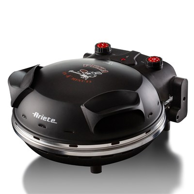 Ariete Pizza Fırını 1200W 400°C Doğal Taş Pişirme Plakalı Siyah 0917/00