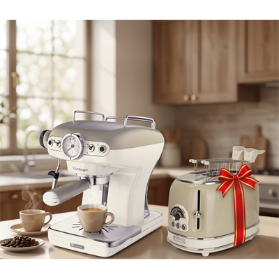 Ariete Vintage Espresso Kahve Makinesi Bej 1389/13