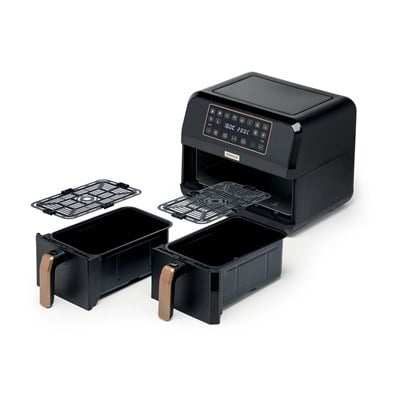 Kenwood Dual BK Copper Çift Pişirme Hazneli Sıcak Hava Fritözü HFP70.000BK
