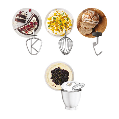 Kenwood Titanium Chef Baker XL Mutfak Şefi 7 Lt Geniş Hazne Beyaz KVL65.001WH + KAX71.000WH Dondurma Aparatı Hediyeli