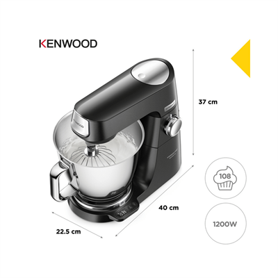 Kenwood Titanium Chef Baker XL Autograph 1200W Çift Hazneli Mutfak Şefi Siyah KVL85.004BK