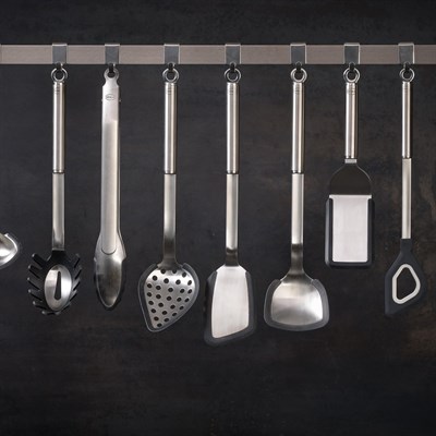 Silikon Uçlu Paslanmaz Çelik Spatula 26 cm