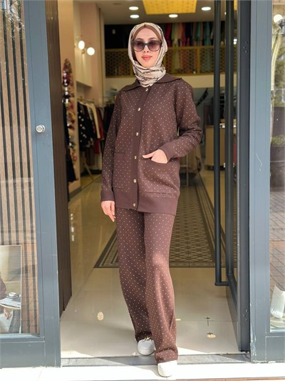 Exquise E26K06125015 Kahverengi Xanthe Winslow Triko Takım