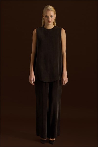 Miss Dalida T26Y-7003 Kakao Bol Paça Basic Cupro Pantolon
