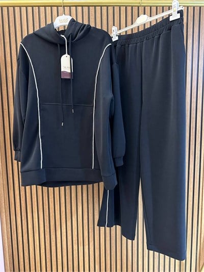 Nuss Triko 27K1051 Siyah Şerit Detaylı Takım