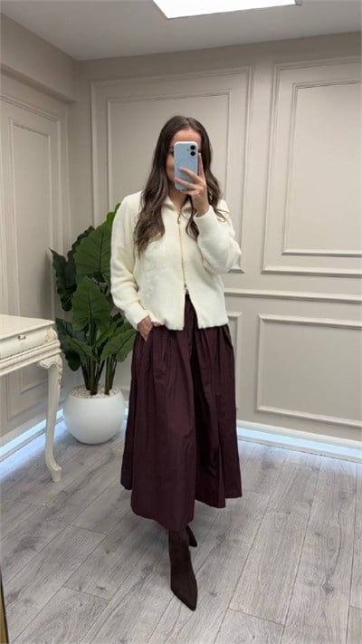 Venöve 27FWTRI0001 Beyaz Frances Triko