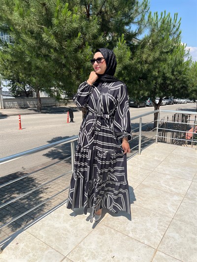 MERWİSH SİYAH ELBİSE