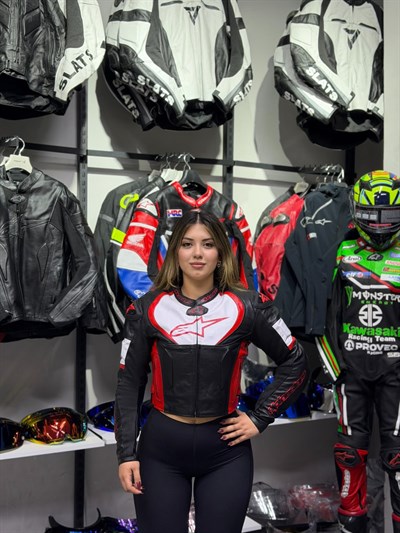 Alpinestars Kadın Deri Ceketi Kırmızı