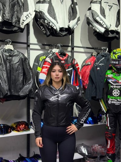 Alpinestars Kadın Deri Ceketi Siyah