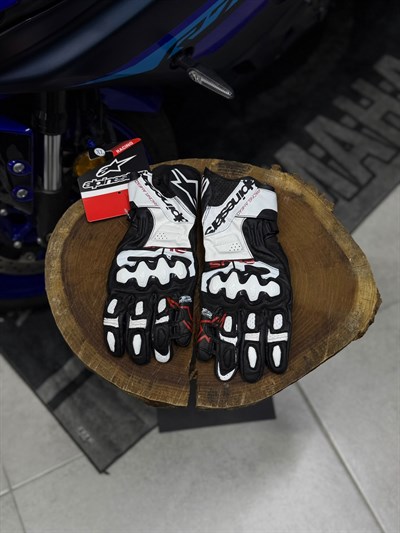 Alpinestars Plus Eldiveni Siyah-Beyaz