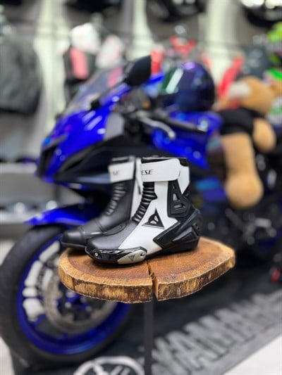 Dainese Kısa Korumalı Deri Bot Beyaz