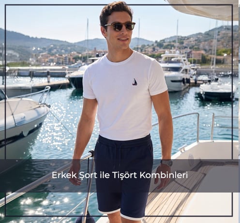Erkek Şort ile Tişört Kombinleri