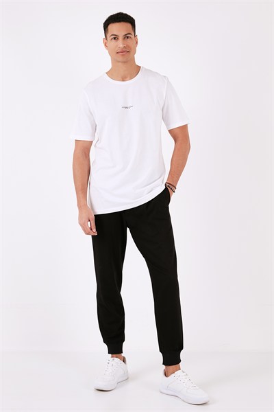 % 100 Pamuk Bisiklet Yaka Regular Fit Erkek T Shirt 5902757 BEYAZ