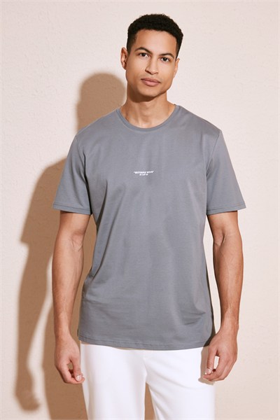 % 100 Pamuk Bisiklet Yaka Regular Fit Erkek T Shirt 5902757 AÇIK HAKİ