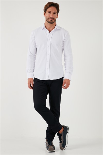 % 100 Pamuk Regular Fit Erkek Gömlek CF25W113650 BEYAZ
