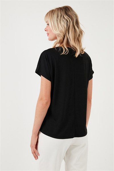 Baskılı Bisiklet Yaka Regular Fit Kadın T Shirt 6671000 SİYAH