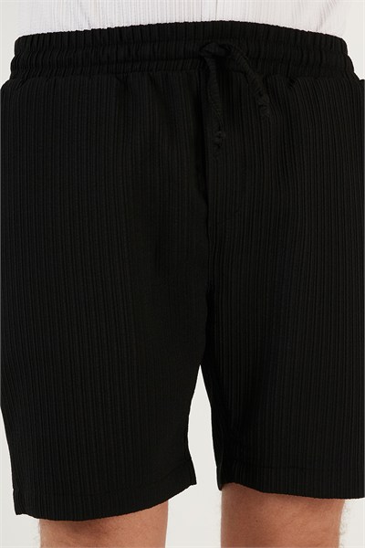 Belden Bağlamalı Cepli Slim Fit Erkek Short CF24S657850 SİYAH