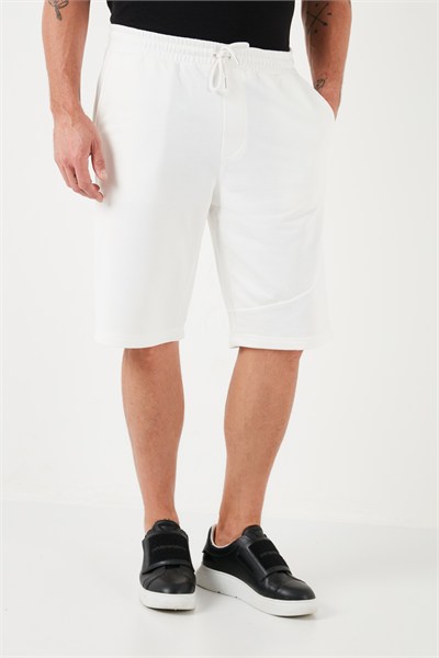 Belden Bağlamalı Pamuklu Cepli Regular Fit Erkek Short 5908041 EKRU