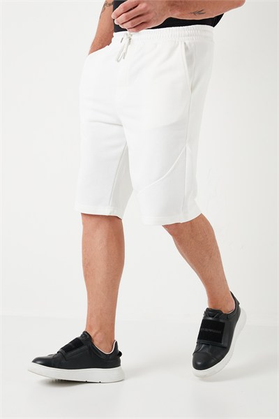 Belden Bağlamalı Pamuklu Cepli Regular Fit Erkek Short 5908041 EKRU