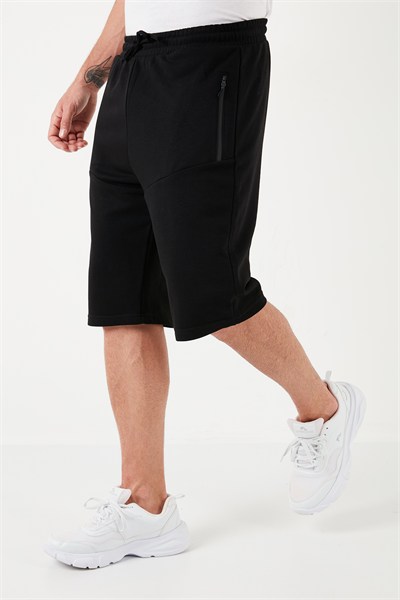 Belden Bağlamalı Pamuklu Cepli Regular Fit Erkek Short 5908047 SİYAH