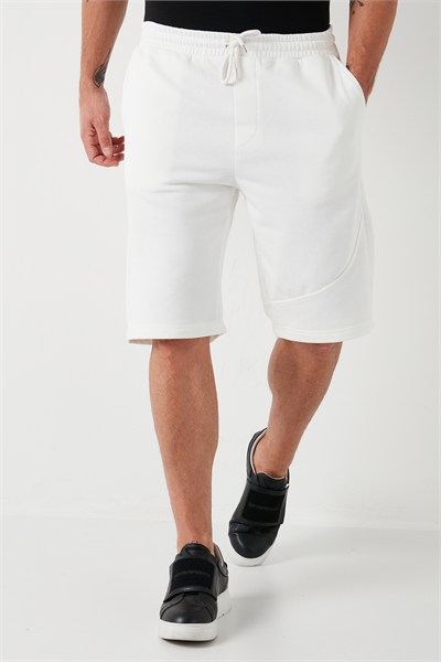 Belden Bağlamalı Pamuklu Cepli Regular Fit Erkek Short 5908041 EKRU