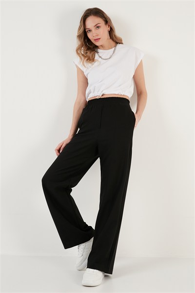 Bisiklet Yaka % 100 Pamuk Crop Kadın T Shirt 5865587 BEYAZ