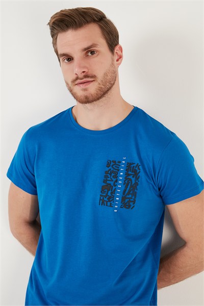 Bisiklet Yaka Pamuklu Slim Fit Erkek T Shirt 541QUINT PARLIAMENT