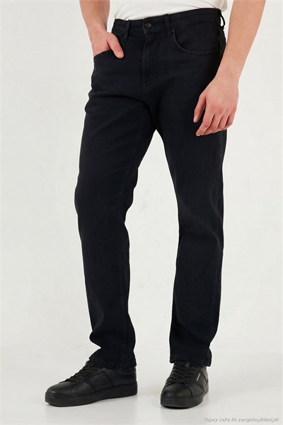 Comfort Boru Paça Normal Bel Erkek Kot Pantolon 4412C53TEXAS SİYAH