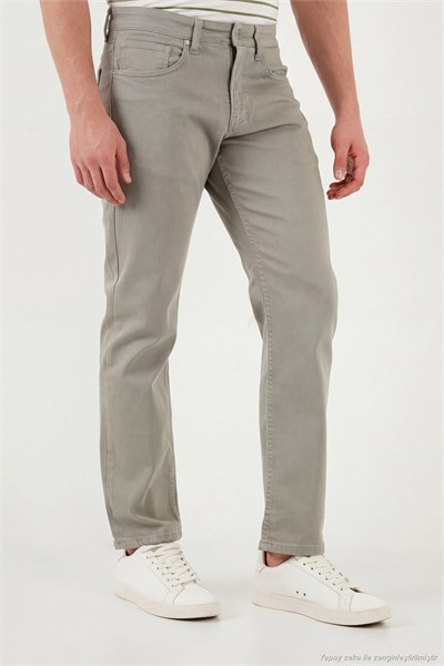 Comfort Boru Paça Normal Bel Pantolon Erkek Kot Pantolon 4412C66TEXAS HAKİ