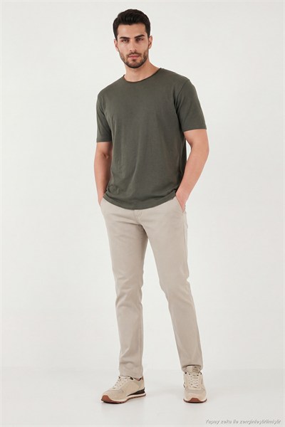 Comfort Boru Paça Normal Bel Pantolon Erkek Kot Pantolon 4412C66TEXAS BEJ