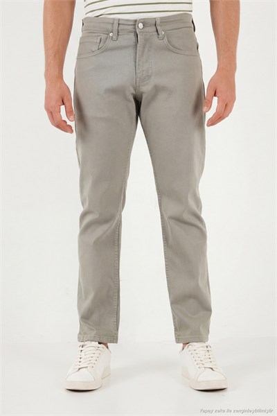 Comfort Boru Paça Normal Bel Pantolon Erkek Kot Pantolon 4412C66TEXAS HAKİ