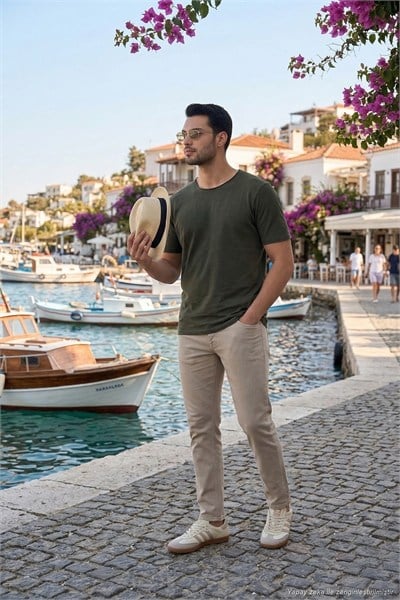 Comfort Boru Paça Normal Bel Pantolon Erkek Kot Pantolon 4412C66TEXAS BEJ