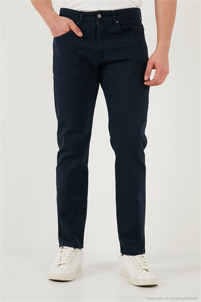 Comfort Boru Paça Normal Bel Pantolon Erkek Kot Pantolon 4412C66TEXAS LACİVERT