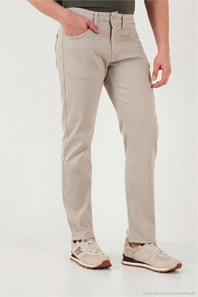 Comfort Boru Paça Normal Bel Pantolon Erkek Kot Pantolon 4412C66TEXAS BEJ