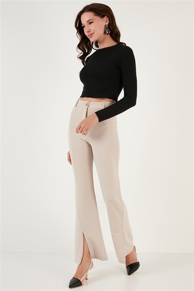 Dar Kesim Bürümcük Kumaş Fitilli Crop Kadın Bluz 5865416 SİYAH