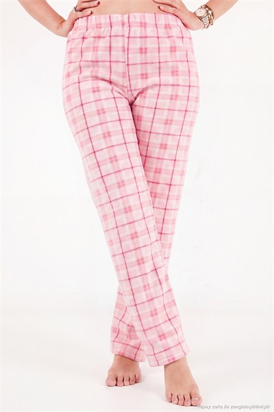 Desenli Ultra Soft Kışlık Polar Kadın Pijama Takımı 6575031 PEMBE