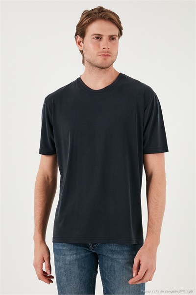 Modal Karışımlı Regular Fit Bisiklet Yaka Basic Erkek T Shirt 5902924 ANTRASİT