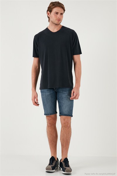 Modal Karışımlı Regular Fit Bisiklet Yaka Basic Erkek T Shirt 5902924 ANTRASİT