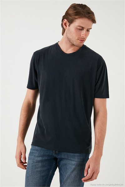 Modal Karışımlı Regular Fit Bisiklet Yaka Basic Erkek T Shirt 5902924 ANTRASİT