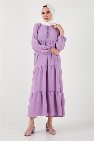 Modest Regular Fit Dik Yaka Uzun Kadın Elbise 611EL545 EFLATUN