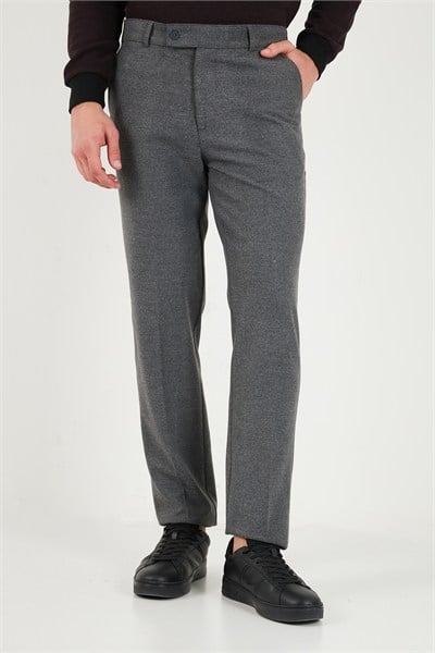 Normal Bel Regular Fit Düz Paça Erkek Pantolon 6843703 GRİ