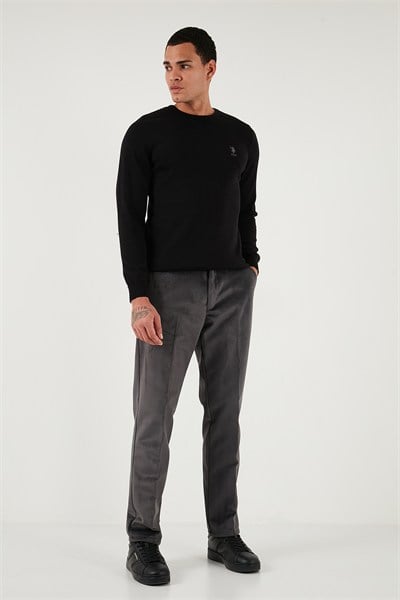 Normal Bel Regular Fit Düz Paça Erkek Kadife Pantolon 645MERLIN GRİ