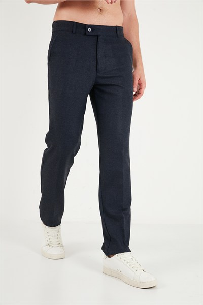 Normal Bel Regular Fit Düz Paça Erkek Pantolon 6843703 LACİVERT